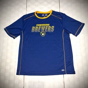 Genuine BREWERS Silky Blue and Gold TX3 Cool Shirt. Size XL